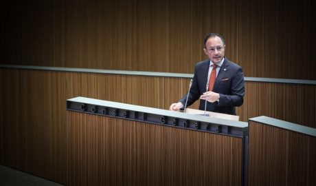 Xavier Espot intervenint davant del Consell General