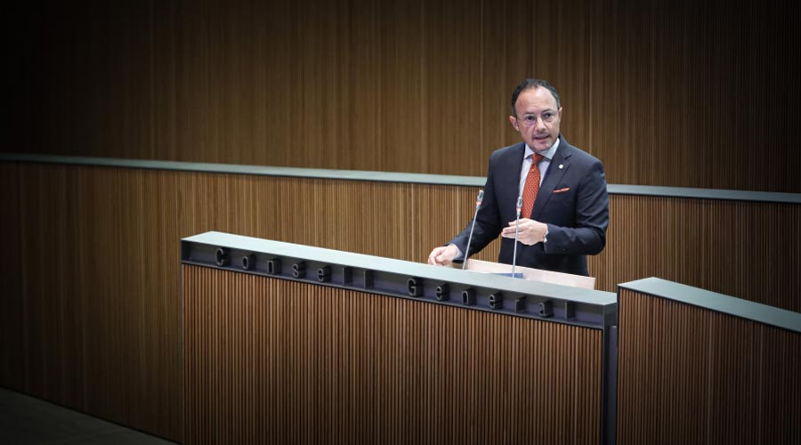 Xavier Espot intervenint davant del Consell General