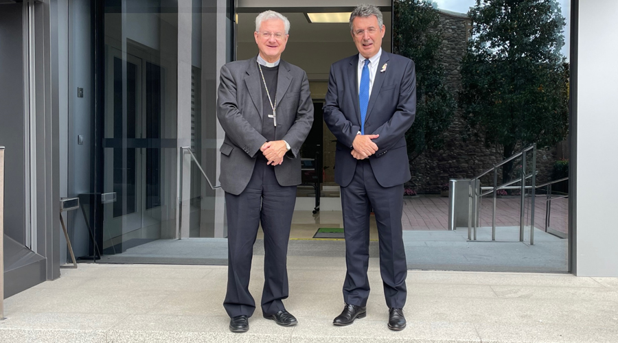 El copríncep episcopal amb el president de la Diputació de Girona