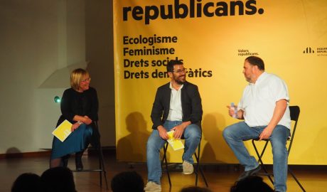Marian Lamolla, Francesc Viaplana i Oriol Junqueras