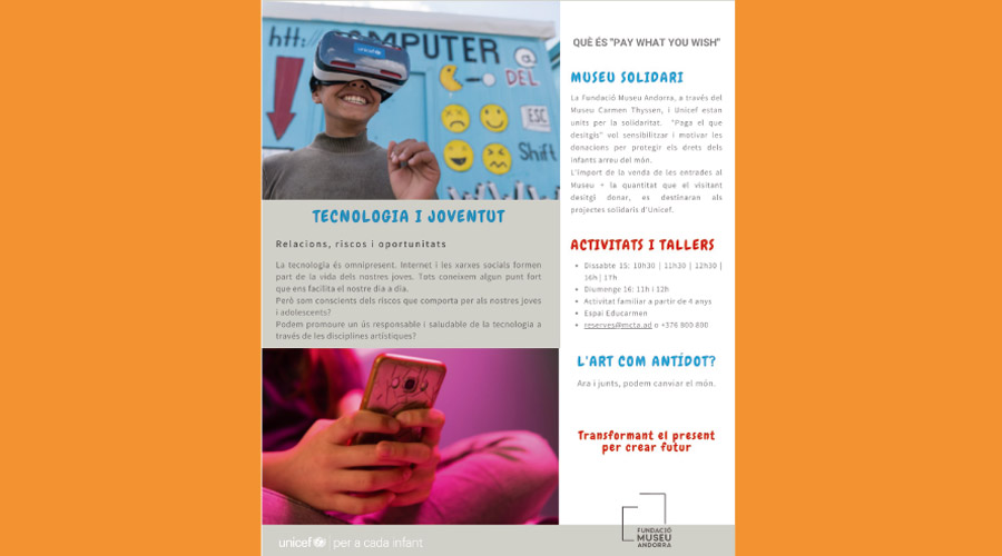 Cartell de la iniciativa amb la que el MCTA aportarà diners a Unicef a través de les entrades