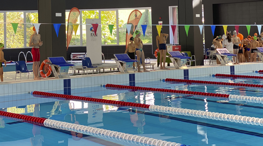 Activitat de natació a la piscina dels Serradells