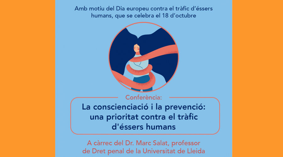 Cartell per a commemorarà el Dia europeu contra el tràfic d’éssers humans