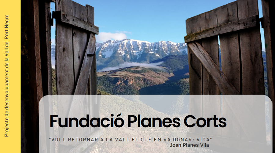 Portada del document de presentació del projecte per reactivar i repoblar Estamariu i Bescaran (Fundació Planes Corts)