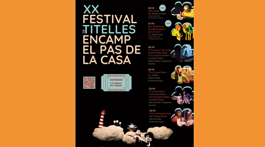 Cartell del festival de titelles d'Encamp i el Pas