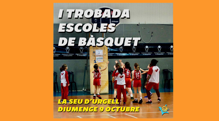 Cartell de la primera Trobada d'Escoles de Bàsquet territorial
