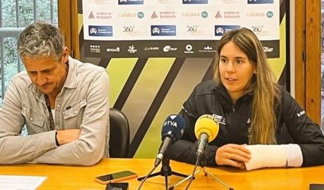 La rider andorrana, Maeva Estevez, anunciant que deixa la temporada per a recuperar-se de les seves lesions