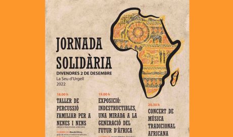 Cartell anunciant un jornada solidària a la Seu a favor d'Àfrica