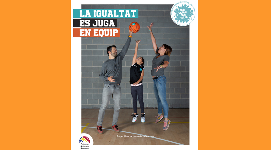Cartell per a fomentar el bàsquet femení