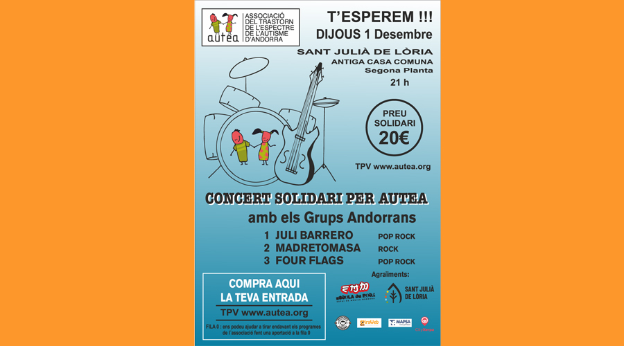 Concert anunciador que es farà a favor d'AUTEA
