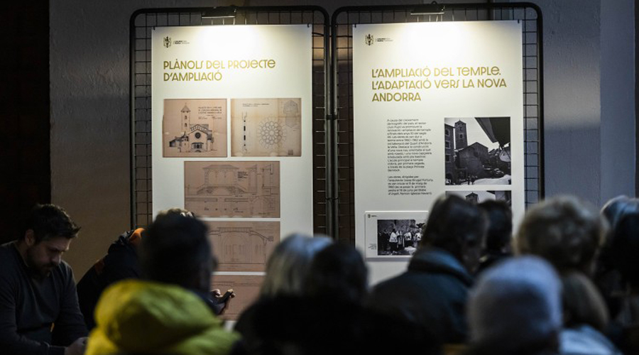 Exposició sobre la història de l'església d'Andorra la Vella