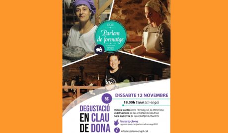 Cartell anunciant un tast guiat de formatges a la Seu per part de 3 formatgeres