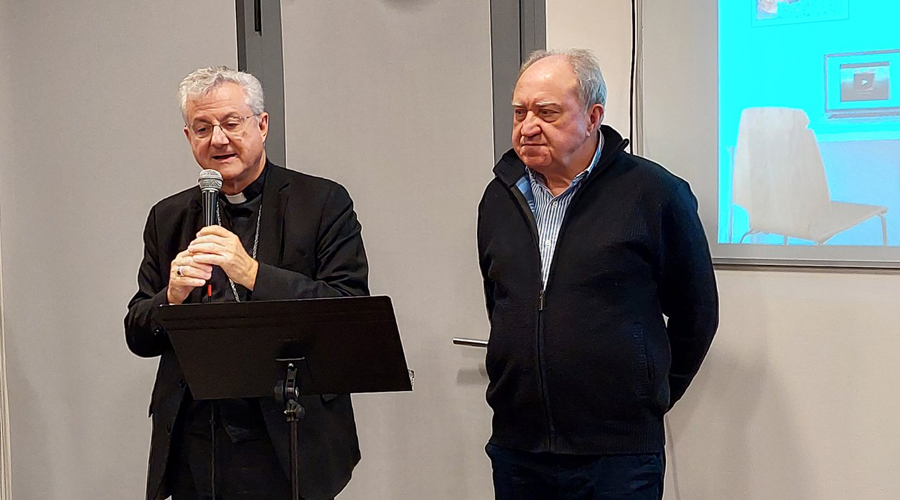 L'arquebisbe Vives i el director voluntari de Càritas al Pallars Jussà