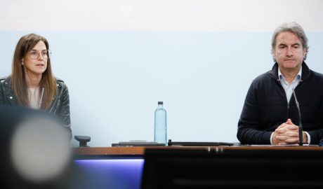 La ministra de Cultura i Esports, Sílvia Riva, i el secretari d’Estat d’Esports, Justo Ruiz