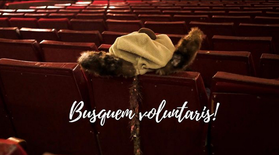 Cartell demanant voluntaris per a la representació del Retorn dels Minairons, a la Seu