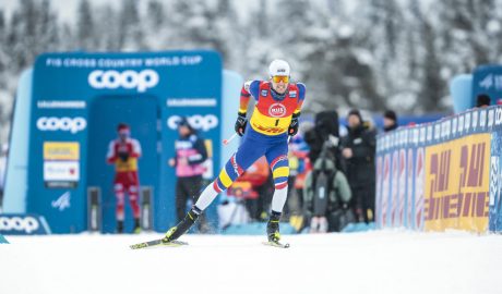 Irineu Esteve en una de les curses disputades en esquí de fons