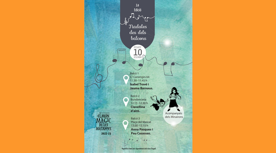 Cartell de la iniciativa Nadales des dels balcons, a la Seu