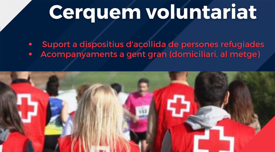 Cartell de captació de voluntaris per a la Creu Roja Alt Urgell 