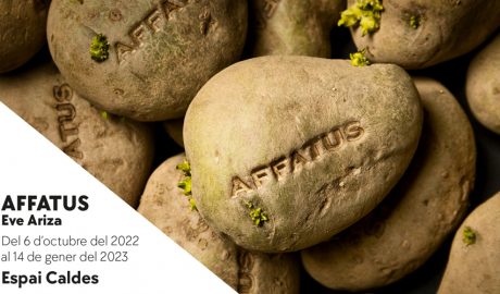 Cartell de l'exposició Affatus de l'artista Eve Ariza a l'Espai Caldes, a Escaldes-Engordany