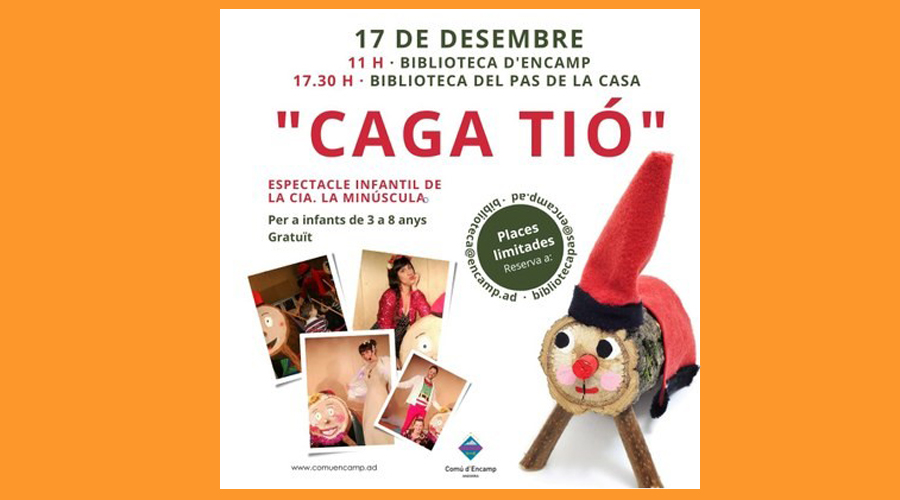 Cartell de l'espectacle infantil Caga Tió de la companyia La Minúscula