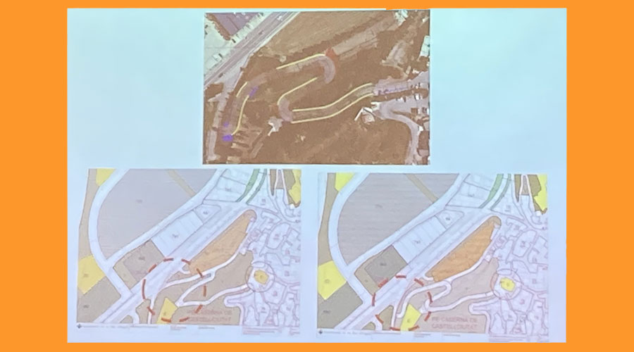 Plànols del nou disseny del futur vial d'accés a la part alta de Castellciutat