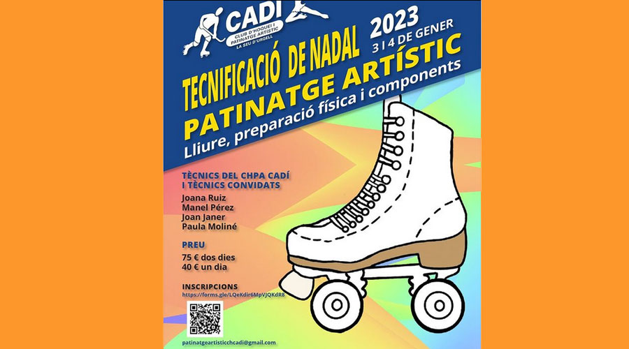 Cartell de les jornades de tecnificació de patinatge artístic a la Seu