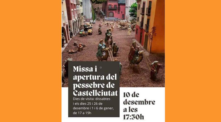 Cartell anunciant el pessebre monumental de Castellciutat