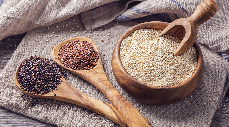 Tres varietats de quinoa