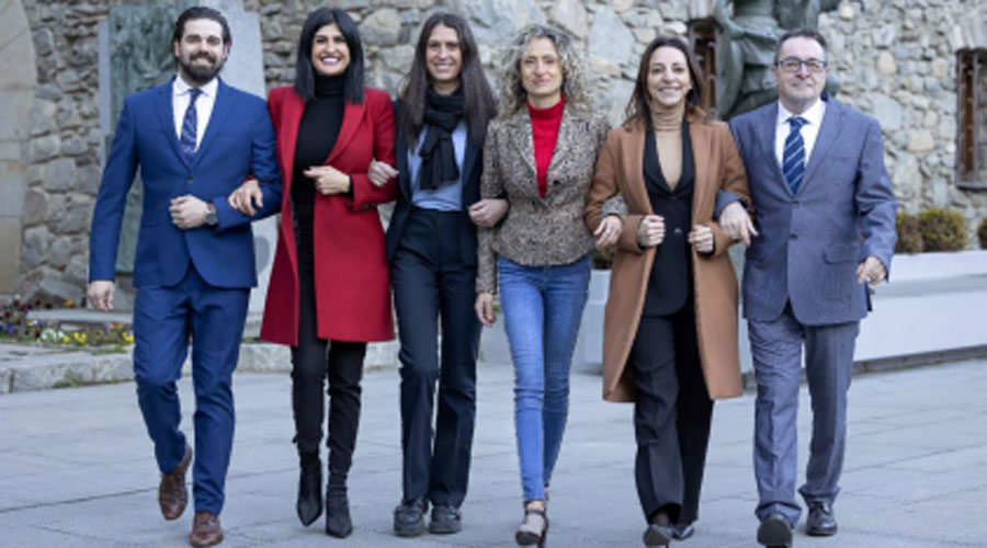 Els membres de l'executiva del partit Andorra Endavant