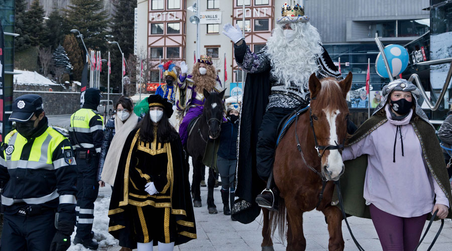 Els Reis Mags al seu pas per la Massana l'any passat