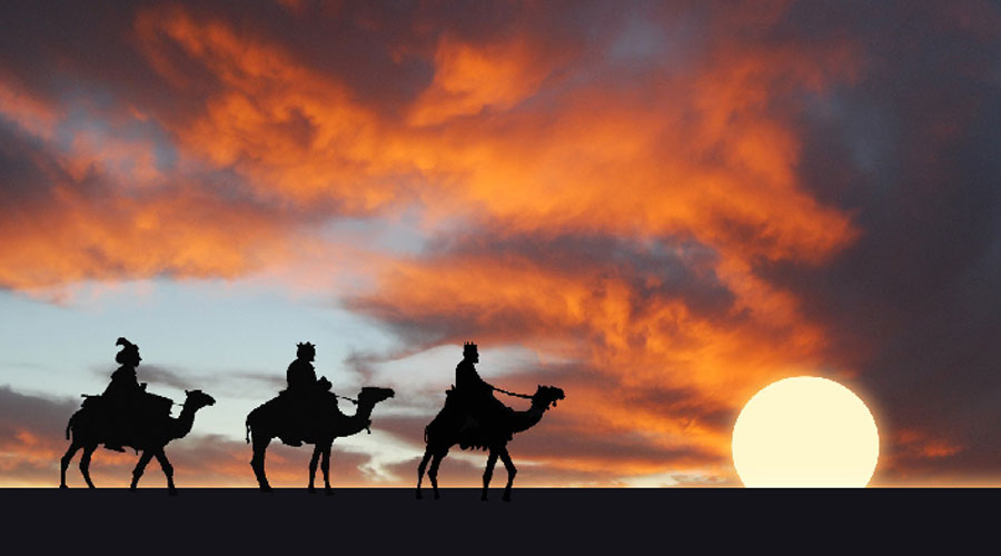 Els tres Reis Mags de camí cap a Andorra