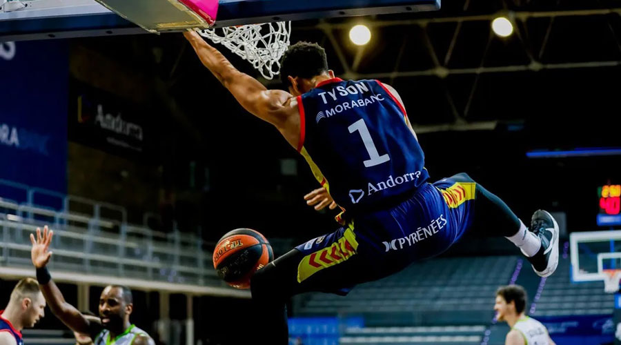 Tyson Pérez quan vestia la samarreta del BC Andorra 