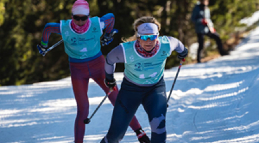 Participants femenines en la disciplina d'esquí de fons a l'Andorra Winter Triathlon