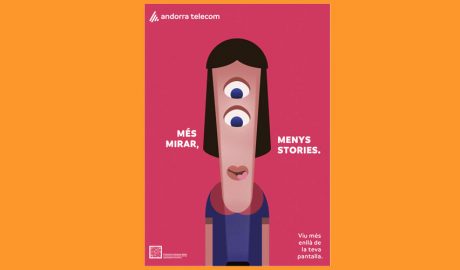 Cartell de la campanya d'Andorra Telecom adreçada a adolescents