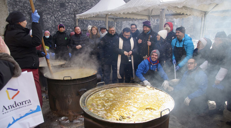 Imatge de la darrera edició de l'escudella de Sant Antoni a Encamp