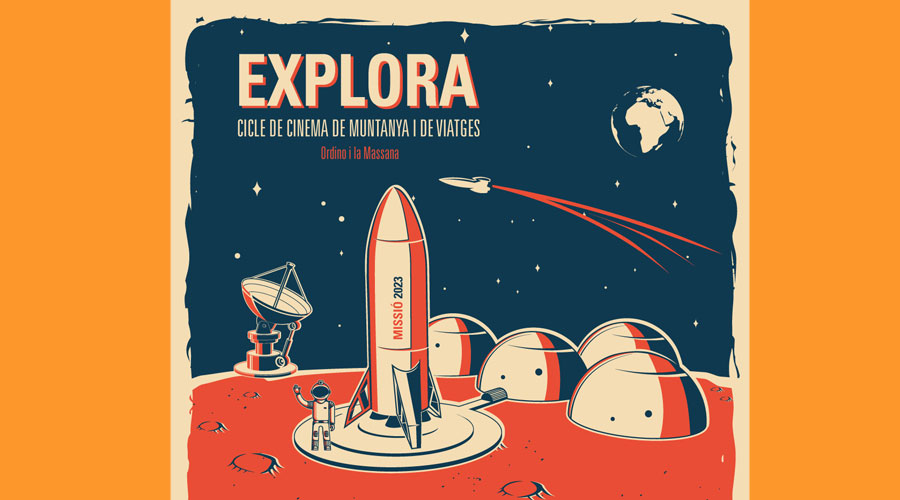 Cartell del cicle de cinema de muntanya i viatges "Explora"