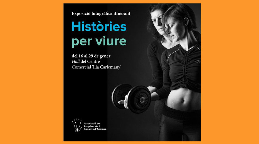 Cartell anunciador de la mostra "Històries per viure", a illa Carlemany 