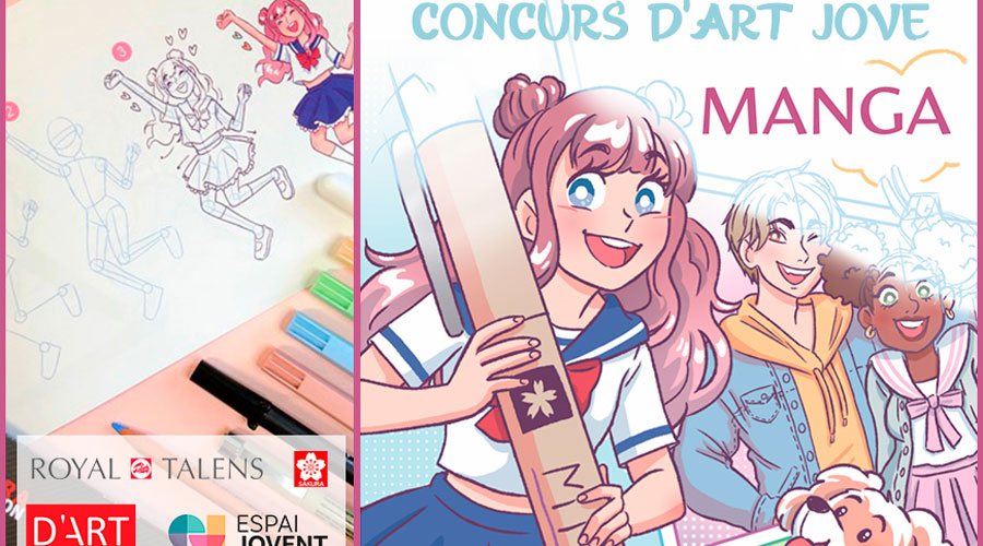 Cartell del concurs Art Jove dedicat al manga, a Escaldes