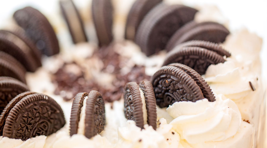 Un pastís fet amb galetes Oreo