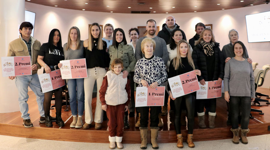 Els premiats del III concurs d’aparadors i decoració de Nadal d’Encamp i el Pas
