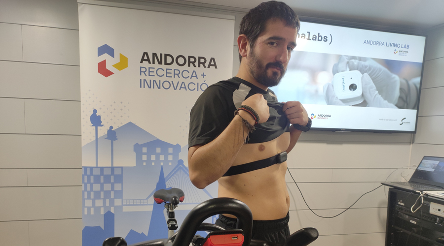 Testeig del producte Ona Sport d'Onalabs, en un esportista