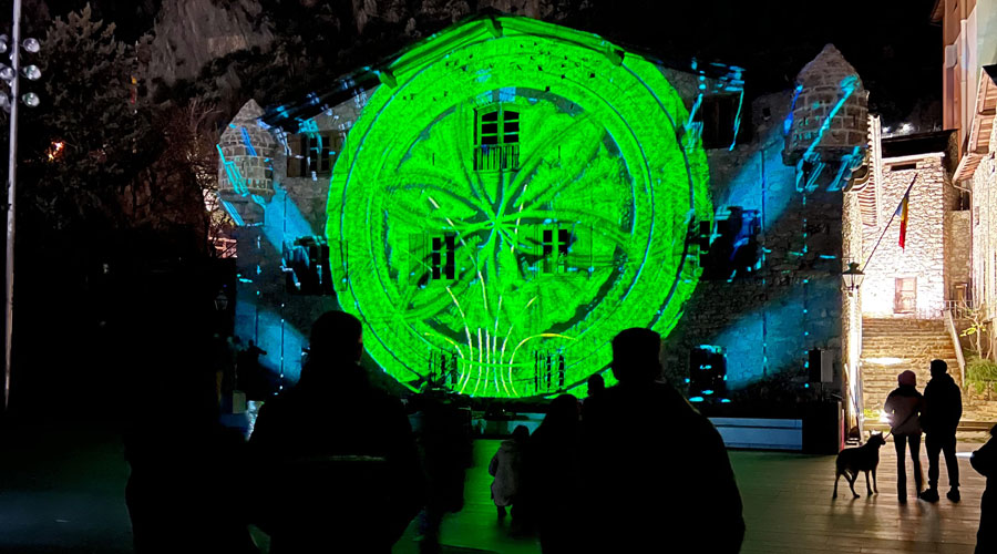 Una de les projeccions de la 3a edició de les Nits de Videomapping 