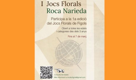 Cartell anunciador dels 1rs Jocs Florals Roca Narieda