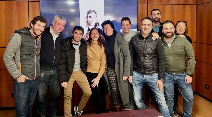 Josep Fusté, tercer per l'esquerra amb l'equip comunal de la Massana (Comú de la Massana)