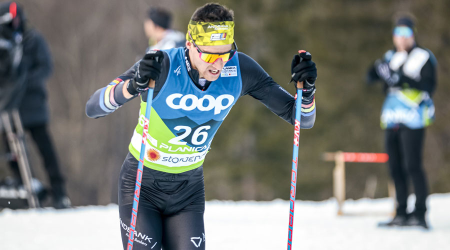Irineu Esteve competint als Campionats del Món de Planica (Eslovènia)