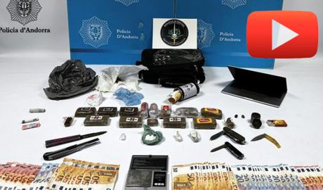 Droga, diners i material d'un punt de venda d'estupefaents intervingut per la Policia
