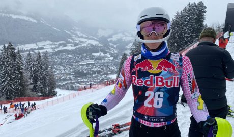 L'esquiador de para esquí, Roger Puig, a Kitzbuehel