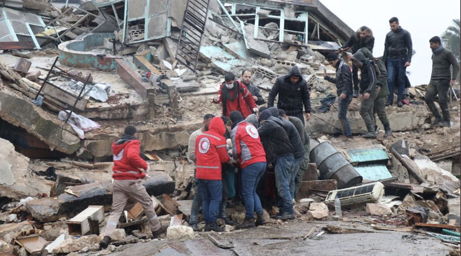 Una de les moltes imatges desoladores del terratrèmol de Síria, Turquia i el Kurdistan (Creu Roja)