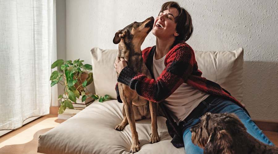 Una dona amb dos gossos (iStock)