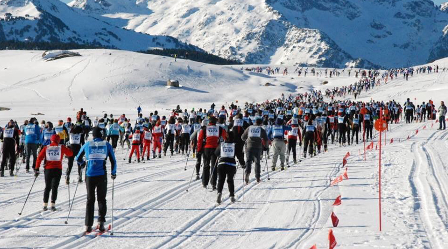 Espectacular imatge d'una edició anterior de la Marxa Beret